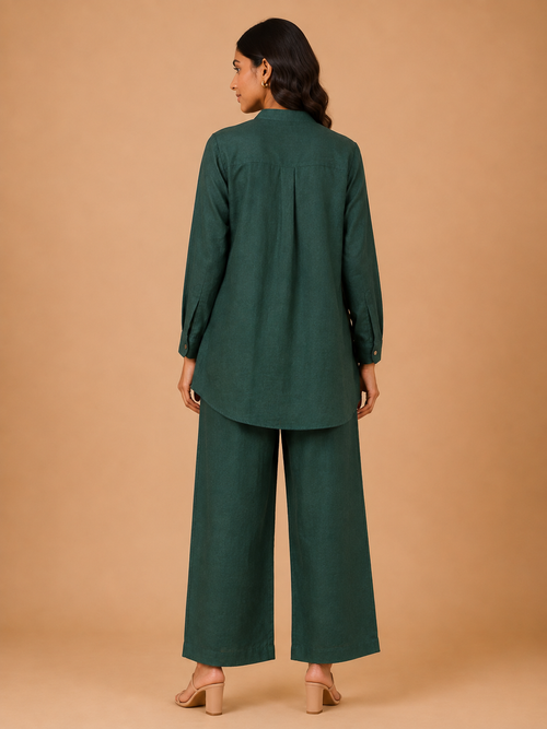 Dark Green Spiral French Knot Co-Ord Set