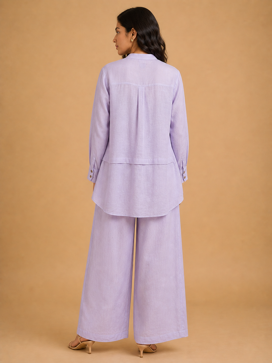 Lavender Floral Embroidered Co-Ord Set
