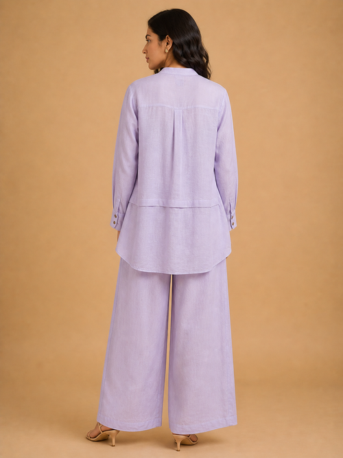 Lavender Floral Embroidered Co-Ord Set