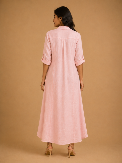 Blush Blossom Embroidered Dress