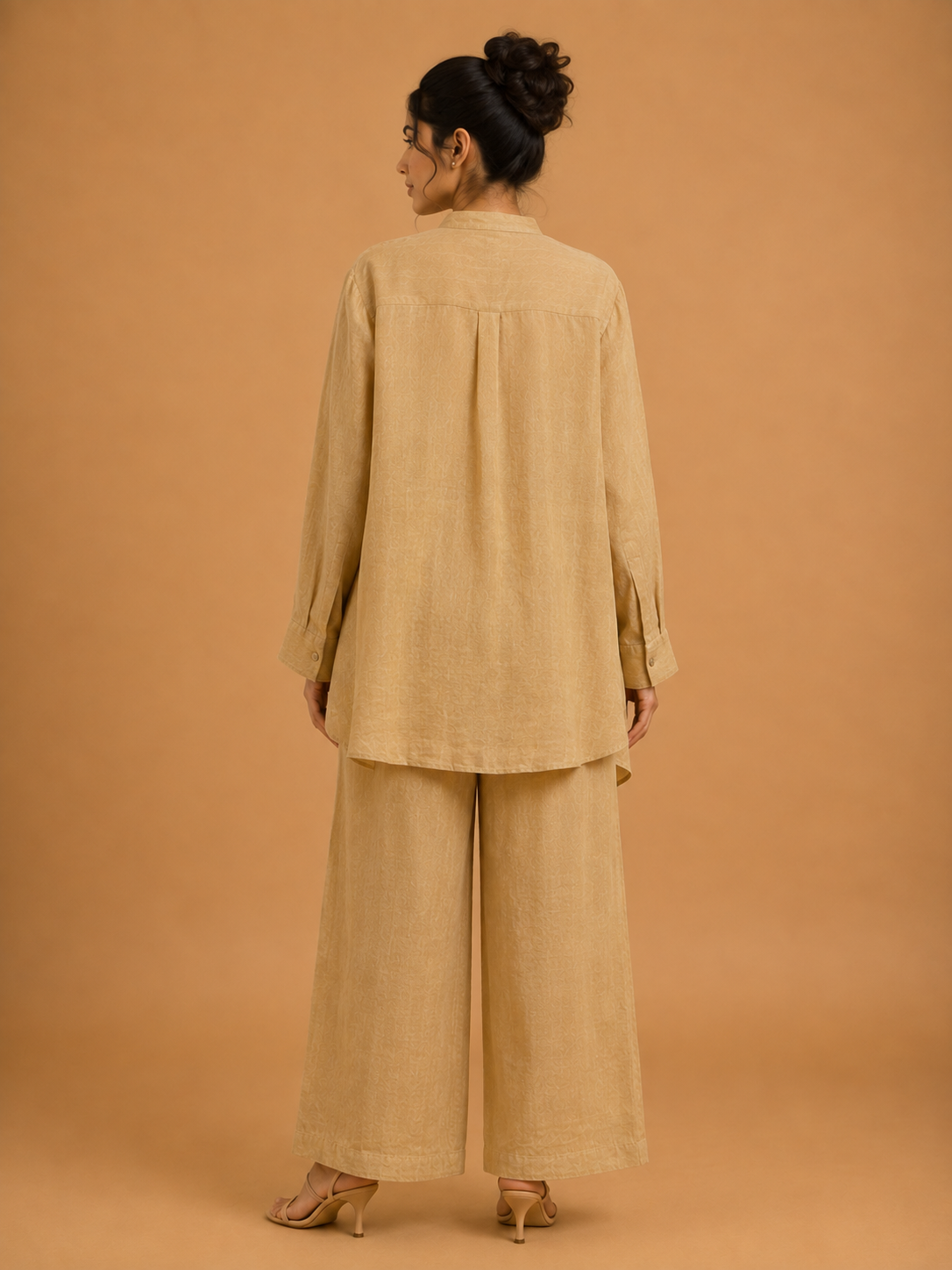 Beige Celestial Embroidered Shirt