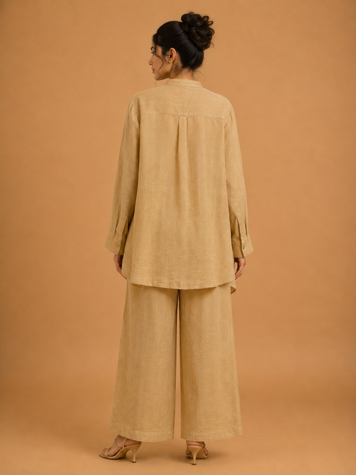 Beige Celestial Embroidered Shirt