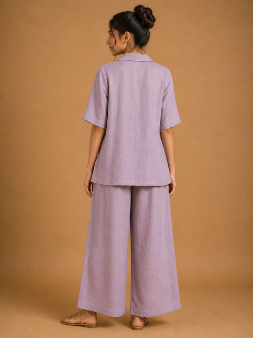 Mauve Daisy Embroidered Co-Ord Set