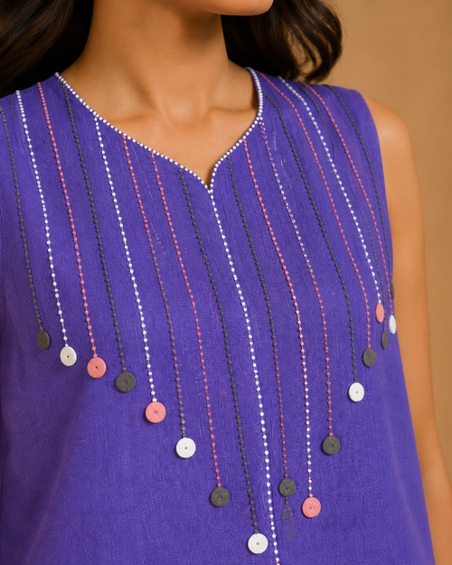 Violet French Knot Co-Ord Set