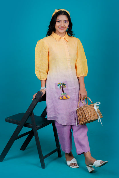 Sunshine Mango to Lilac Kurta Pant