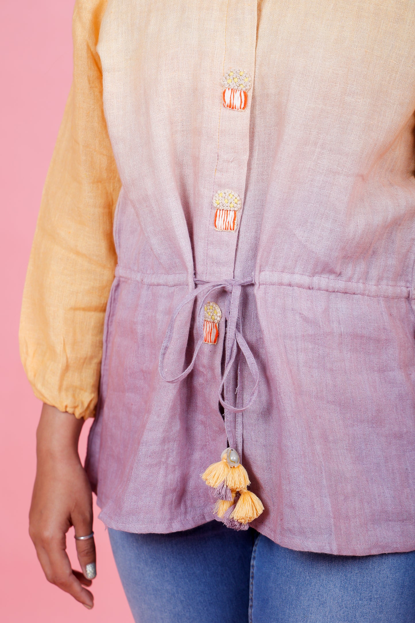 Sunlee Mango to Lilac Shirt